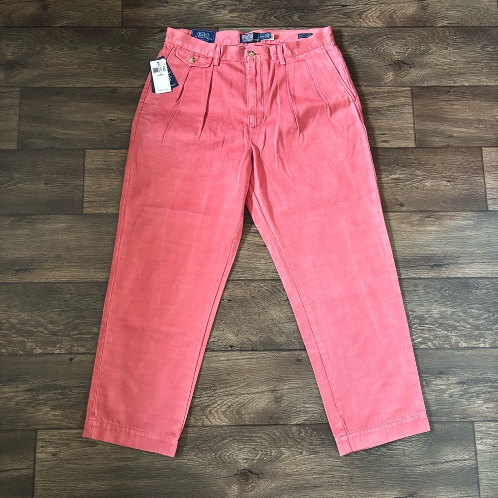 Polo Ralph Lauren Men's Whitman Chino Pants Relaxed Fit Red Size 34x32 NEW